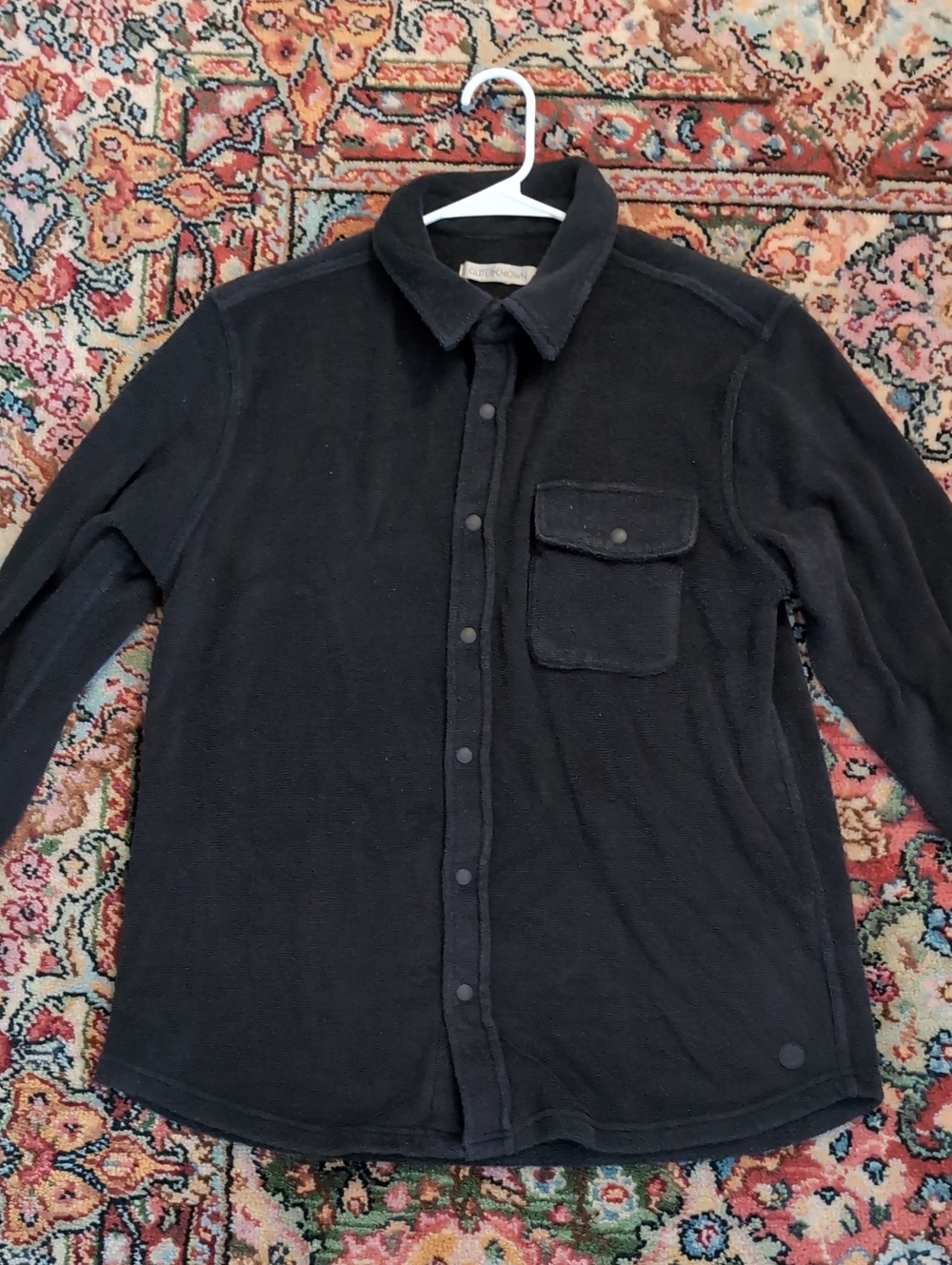 Outerknown Charcoal Snap-Front Hightide Shirt Jacket